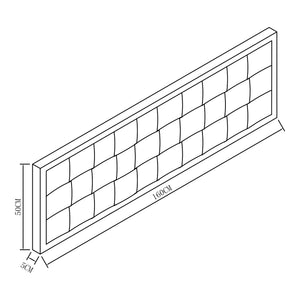 Testiera Imbottita Tervo da Parete per Letto Matrimoniale 160 x 50 cm - Grigio [en.casa]