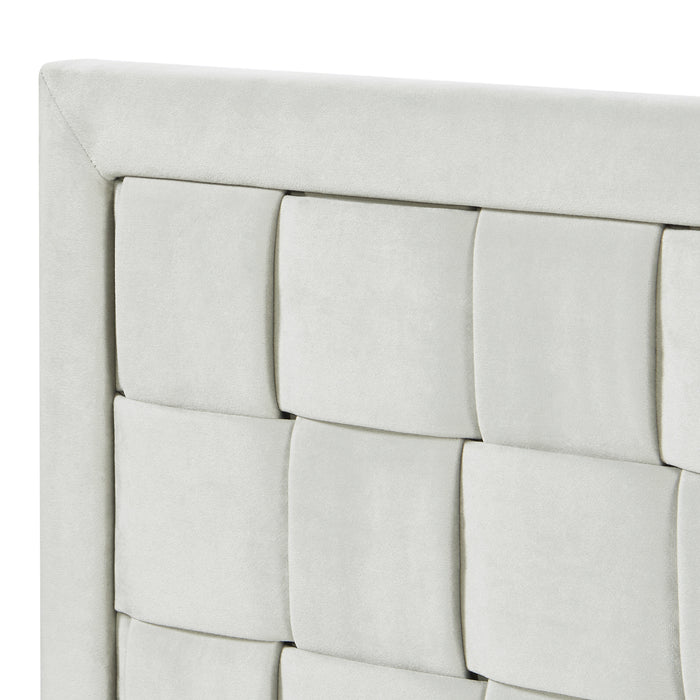 Testiera Imbottita Tervo da Parete per Letto Matrimoniale 160 x 50 cm - Grigio [en.casa]