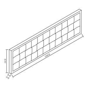 Testiera Imbottita Tervo da Parete per Letto Matrimoniale 180 x 45 cm - Grigio [en.casa]