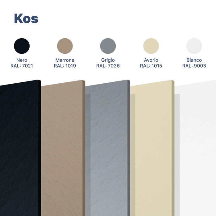 Piatto doccia 80x180cm in marmoresina grigio effetto pietra | Kos