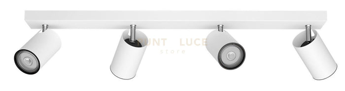 Kosipo faretto 4 luci bianco in metallo attacco GU10 IP20