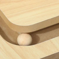 Albero grattatoio 3-in-1 con circuito di gioco, giocattolo, sisal, fino a 10 kg, 39,5 x 39,5 x 87 cm, Rovere/Bianco crema