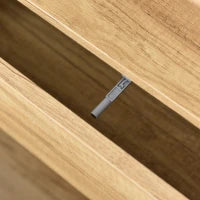 Credenza Moderna con 2 Ante, 2 Ripiani e 3 Cassetti, con Illuminazione a LED, 140x30x77.5 cm, Bianco e Color Legno Naturale