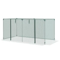 Gabbia di Protezione per Piante con Porta Zippata, Tubi in Acciaio Zincato, 240 x 120 x 110 cm, Verde