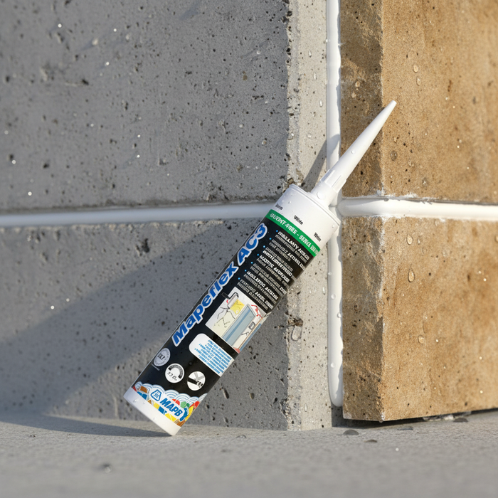 Sigillante acrilico mapeflex ac3 verniciabile per giunti interni 310 ml *** colore- bianco - 100, confezione 1