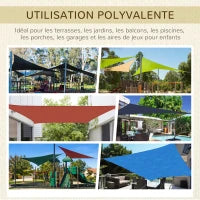 Tenda da Sole, Telo Ombreggiante Rettangolare 6L x 4l m HDPE Beige