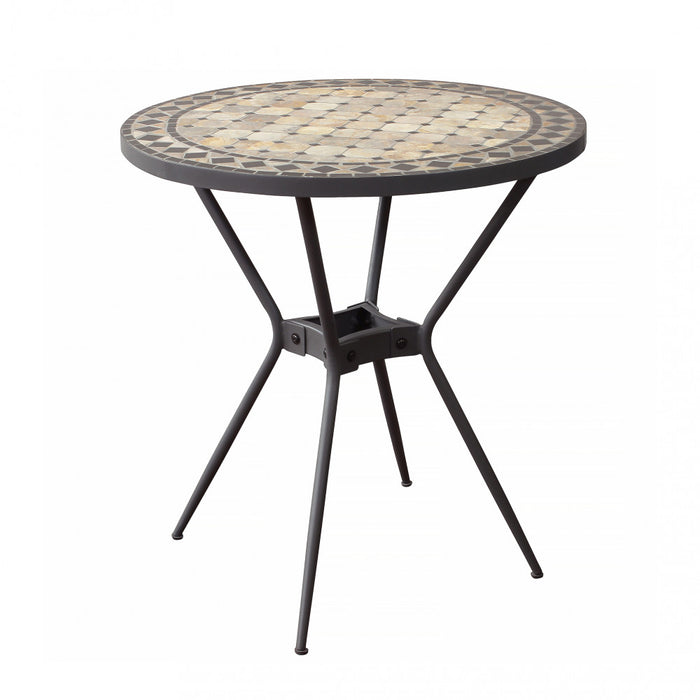 Tavolo Rotondo Ceramica E Ferro Verniciato Dionisio Ø 70 Cm