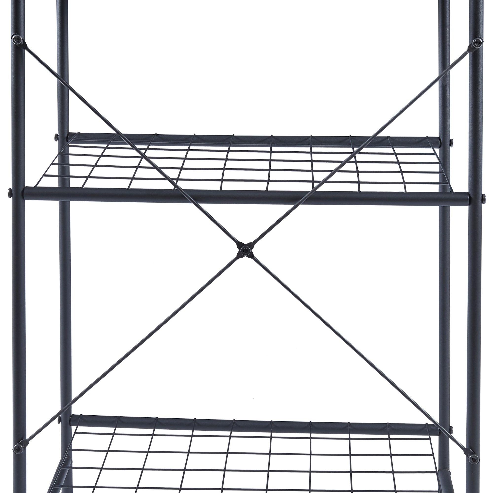 Scaffale da Cucina 'Nibe' Mobile da Stoccaggio Supporto per Microonde Organizzatore da Cucina con Parete a Griglia e