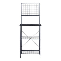 Mensola da cucina 150 x 60 x 42 cm effetto marmo nero 03_0006971