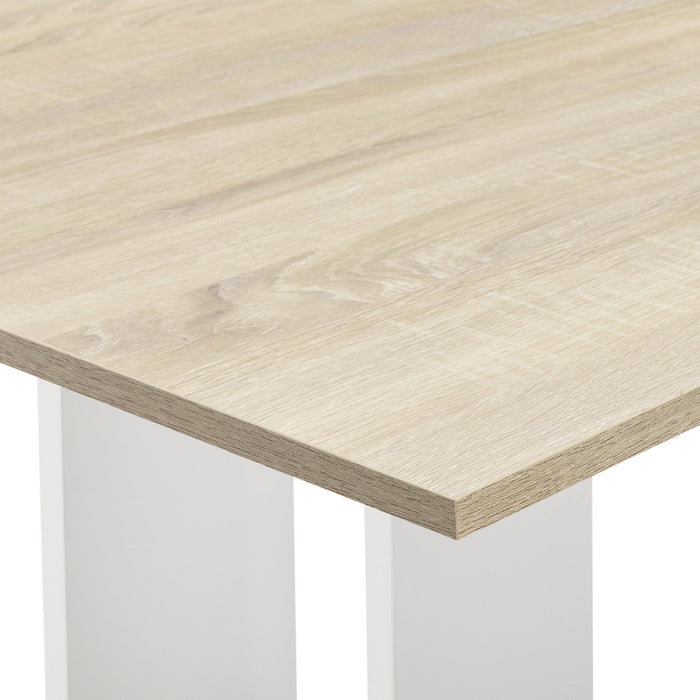 Tavolo da pranzo quadrato di design tavolo da pranzo cucina soggiorno in truciolare melaminico 65 x 65 x 78 cm effetto rovere bianco 03_0006123