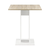 Tavolo da pranzo quadrato di design tavolo da pranzo cucina soggiorno in truciolare melaminico 65 x 65 x 78 cm effetto rovere bianco 03_0006123