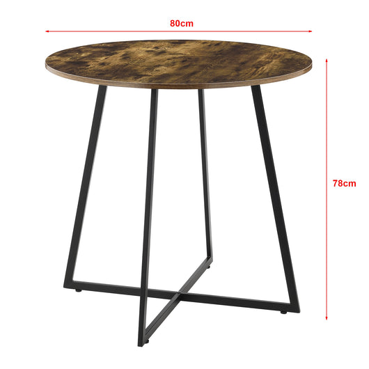 Tavolo da pranzo 78 x 80 cm effetto legno scuro 03_0008708