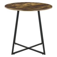 Tavolo da Pranzo Vaggeryd con Piano Tondo Ø80 - Color Legno Scuro [en.casa]