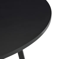 Tavolo da Pranzo Vaggeryd con Piano Tondo Ø80 - Nero [en.casa]