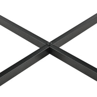 Tavolo da Pranzo Vaggeryd con Piano Tondo Ø80 - Nero [en.casa]