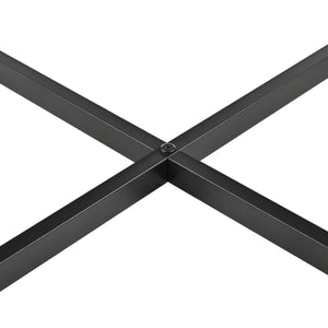 Tavolo da Pranzo Vaggeryd con Piano Tondo Ø80 - Nero [en.casa]