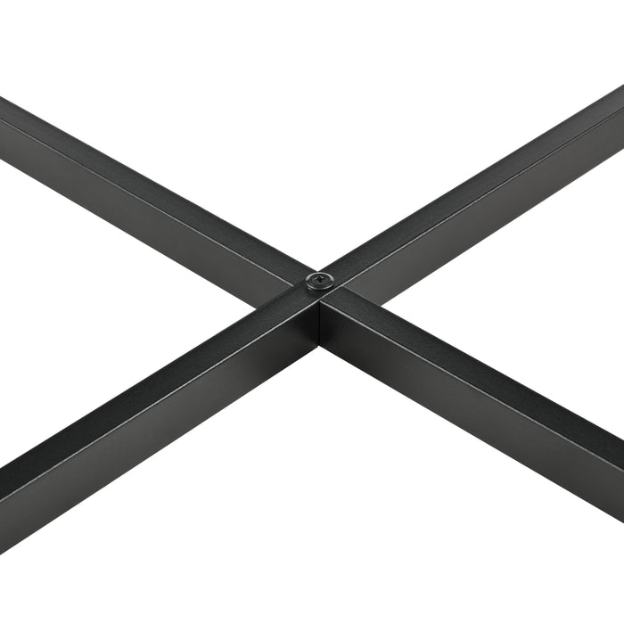 Tavolo da Pranzo Vaggeryd con Piano Tondo Ø80 - Nero [en.casa]