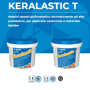 Adesivo bianco epossi-poliuretanico bicomponente keralastic t mapei 5kg ceramica