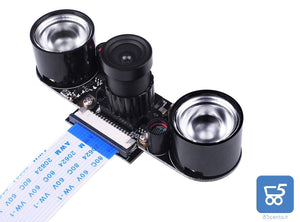 Kuman 5MP SC15 Per Raspberry Pi 4 3 Modulo B B+A+RPi, Fotocamera Visione Notturna A Infrarossi Modulo 1080p