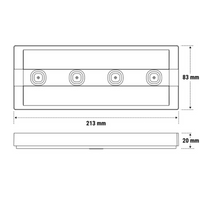 Beghelli up lampada di emergenza led parete colore bianco 1 watt 3h ip42