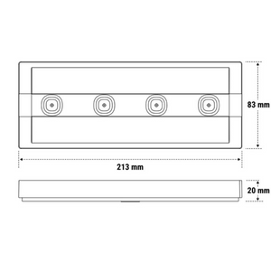 Beghelli up lampada di emergenza led parete colore bianco 1 watt 3h ip42