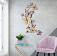 Pannello Da Muro Butterflies Oro/Bordeaux C cm 59,5X4X111,5