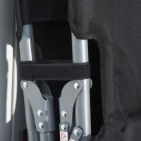 Letto da Campeggio, Brandina Pieghevole e Imbottita con Cuscino, Nero 183 x 66 x 33cm