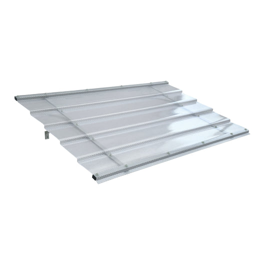 Tettoia con telaio in alluminio STARKEDACH DIAMONDS Straight T-150 7035 con rivestimento monolitico in policarbonato