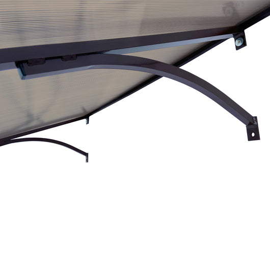 Tettoia con telaio in alluminio STARKEDACH Straight T-160 8017 con rivestimento in policarbonato