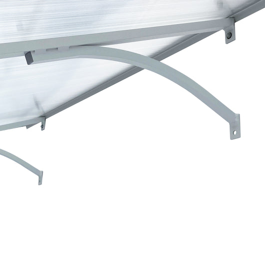 Tettoia con telaio in alluminio STARKEDACH Straight T-160 7035 con rivestimento in policarbonato