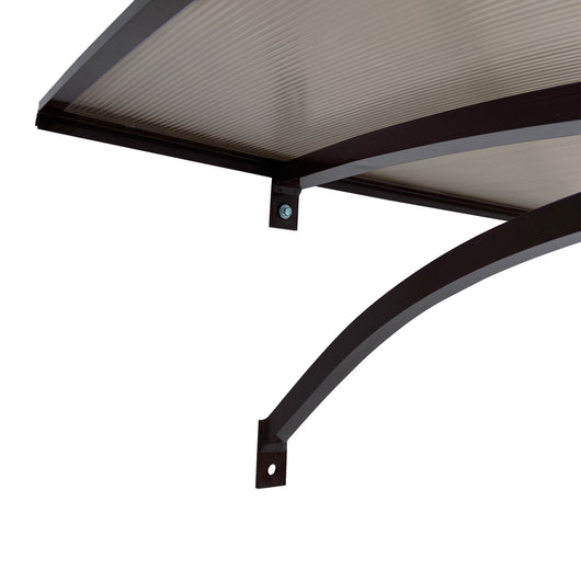 Tettoia con telaio in alluminio STARKEDACH curvo L-160 8017 con rivestimento in policarbonato