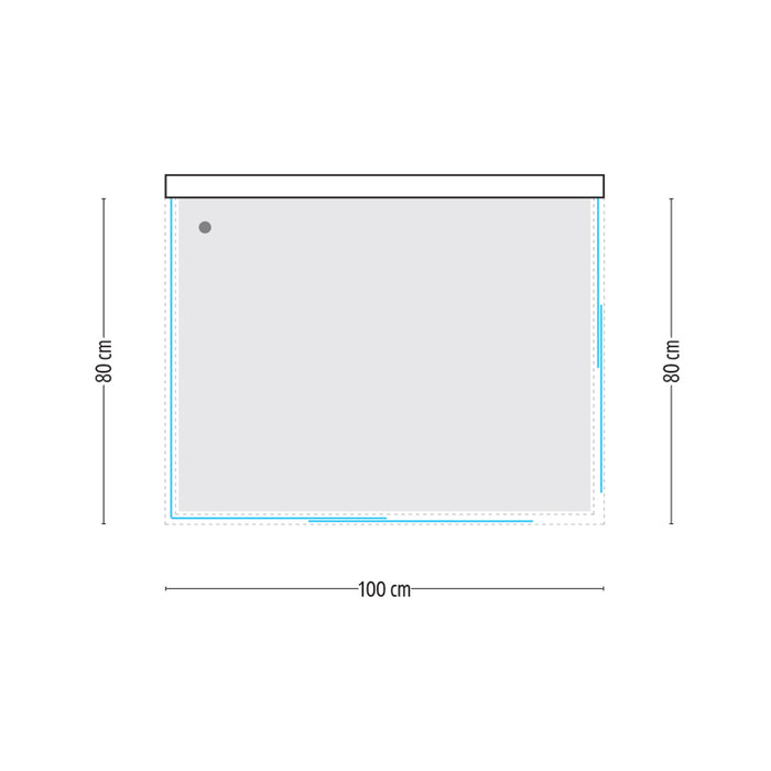 Ogomondo box cabina doccia corner 3 lati cristallo temprato trasparente 80x100x80