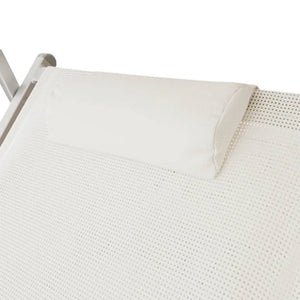 Lettino Prendisole Bianco con Parasole con telaio alluminio