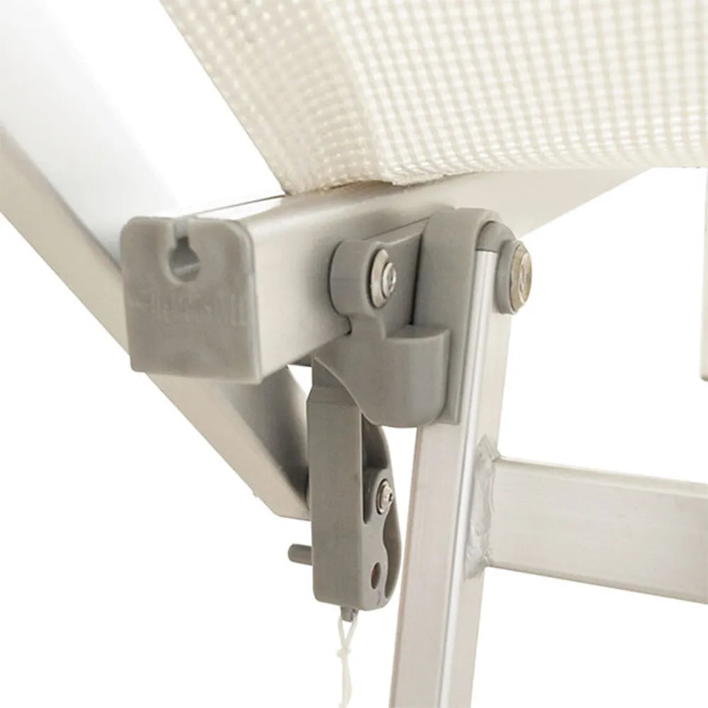 Lettino Prendisole Bianco con Parasole con telaio alluminio