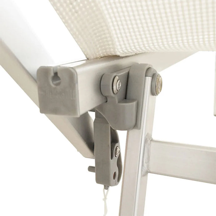 Lettino Prendisole Bianco con Parasole con telaio alluminio