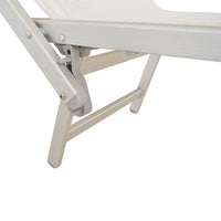 Lettino Prendisole Bianco con Parasole con telaio alluminio