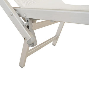 Lettino Prendisole Bianco con Parasole con telaio alluminio