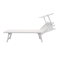 Lettino Prendisole Blu con Parasole con telaio alluminio