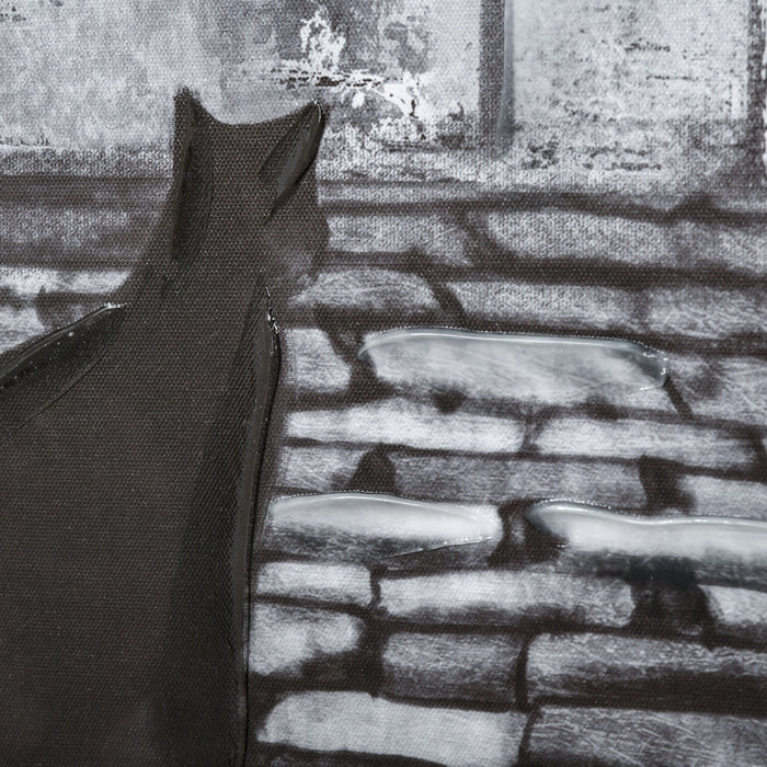 EasyComfort Stampa su Tela 80x40cm con Bambina, 5 Pezzi in Legno di Pino per Casa e Ufficio