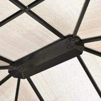 Gazebo da Giardino in Alluminio con Tetto in PC, 430x360x265 cm