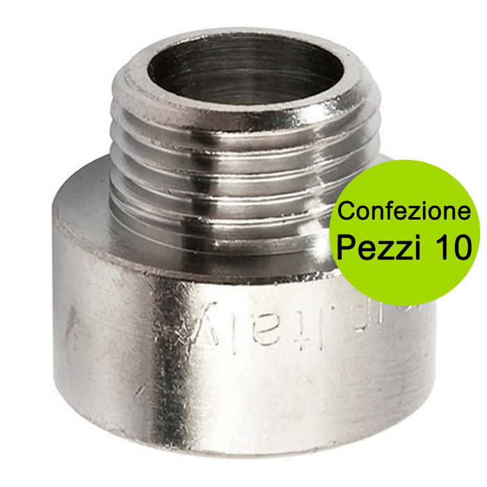 Multipack 10 pezzi riduzioni ottone cromato femmina 3/8" maschio 1/4"