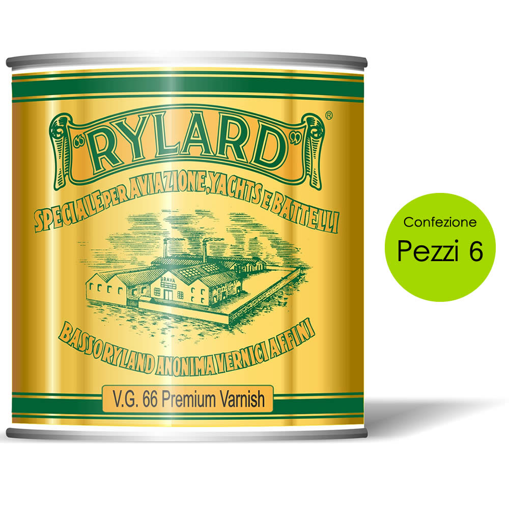 Multipack pezzi 6 vernice rylard vg 66 premium varnish brava ml 750