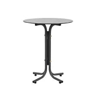 Divano da giardino modulare e rimovibile, Tavolino da caffè in vetro temperato, Grigio e Marrone