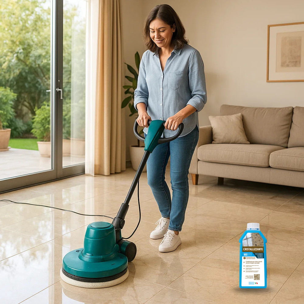 Cristallizzante pietre naturali calcaree levigate graniglie marmo travertino 1 l