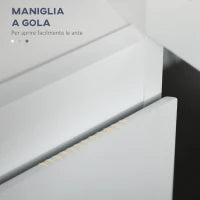 kleankin Mobile Bagno con 5 Ripiani Regolabili, Ante senza maniglie 30x28x152.5cm, Bianco