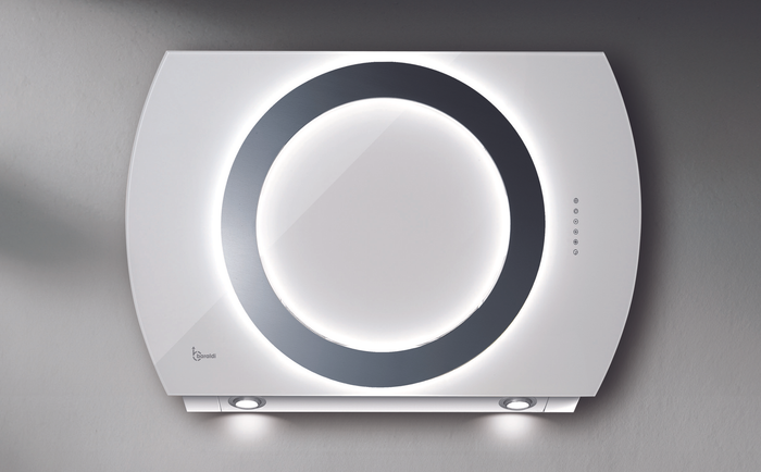 CAPPA NIMA cm 90 - vetro Bianco - 800 m3/h