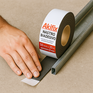 Nastro biadesivo cartongesso pellicola singola superprofessionale spessore 3 mm *** misure 50 mm x 20 m, confezione 1