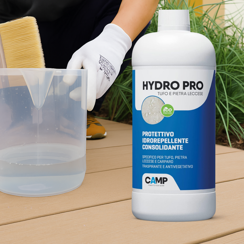 Protettivo idrorepellente consolidante tufo pietra leccese hydro pro camp *** formato 1 lt, confezione 1