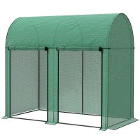 Serra da Giardino 2 M² Serra per Pomodori 2 Porte Zip Avvolgibili Acciaio PE Alta Densità Anti UV, 2 x 1 x 1,78 M, Verde