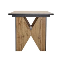 Tavolo da pranzo moderno con venature del legno, per 4-6 persone, 138,5x80x75 cm, Marrone chiaro